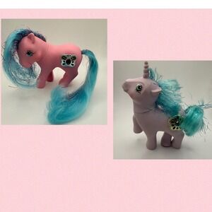 Vintage My Little Pony G1 Unicorn MLP 1987 Princess Sparkle & Primrose